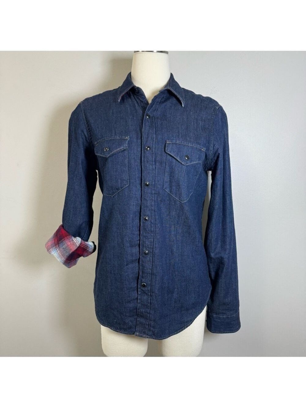 Pendleton x GAP Western Denim Shirt Jacket in Medium Indigo Sz XS